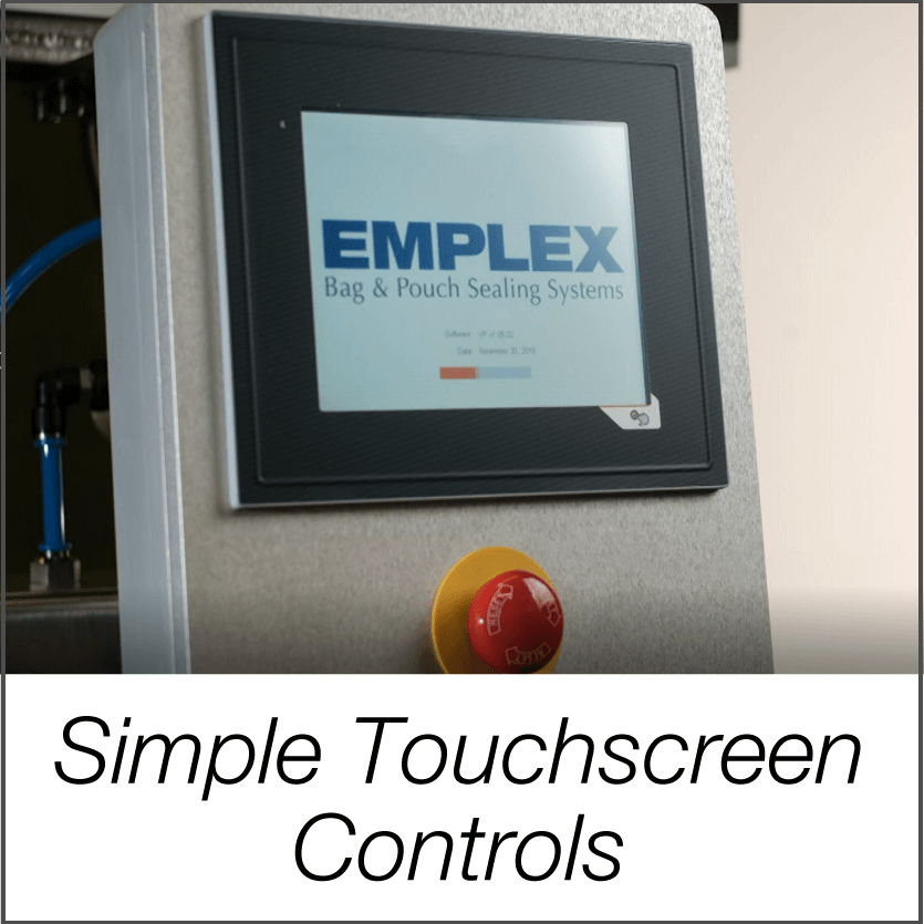 touchscreen control on vacuum gas flush sealer