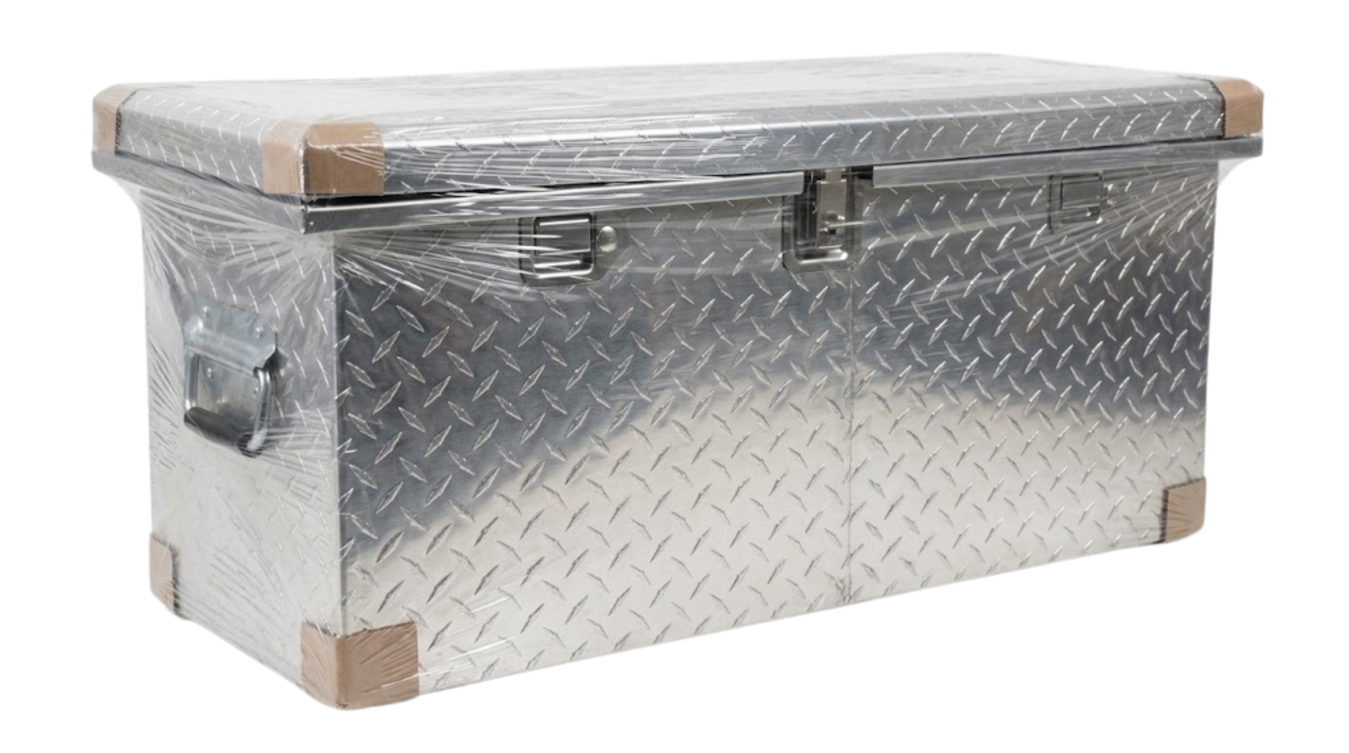 Truck box sealed and packaged by Plexpack equipment