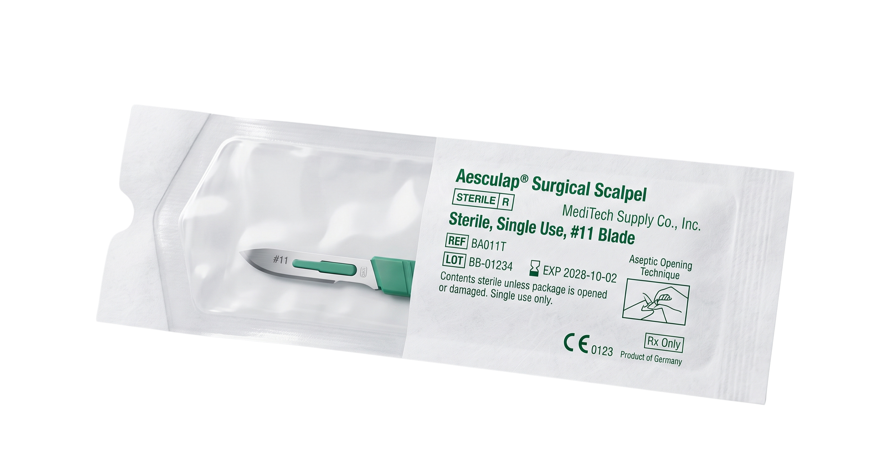 Sealed medical test kit pouch using Tyvek lidding material