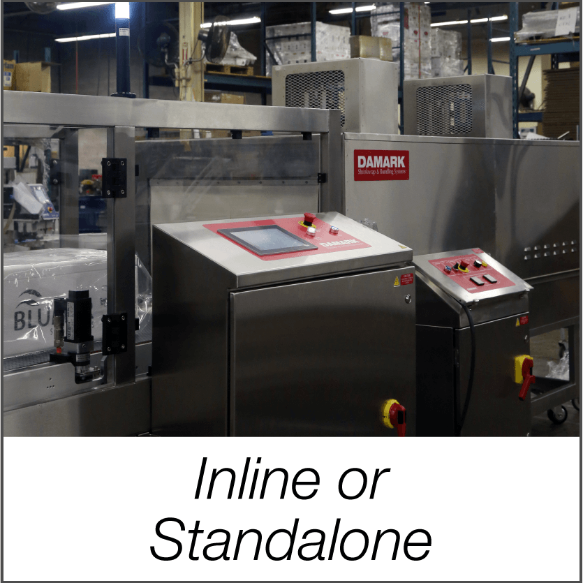 Inline or Standalone shrink wrap and bundle systems