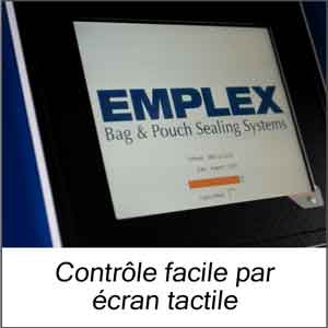 Contrôle facile par écran tactile